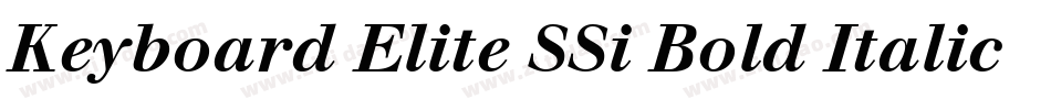Keyboard Elite SSi Bold Italic字体转换